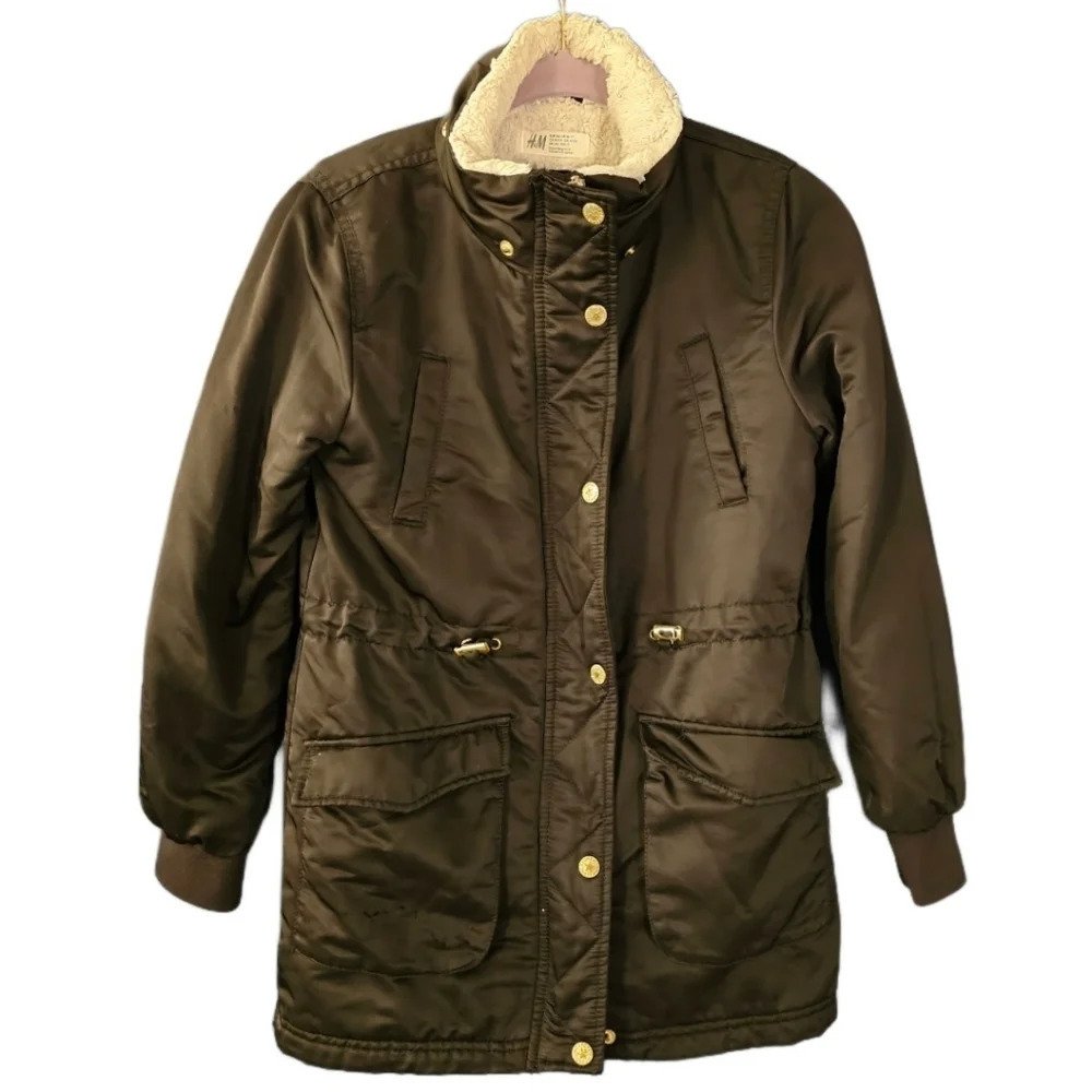H&M Black Youth Parka Coat